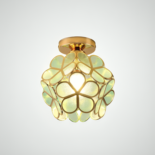 Retro stil PVC taklampe – Blomstermønster for et unikt utseende | Skanto