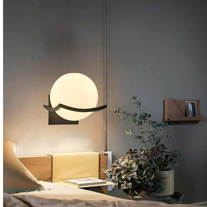 Skanto | Moderne LED Vegglampe med Glasspanel