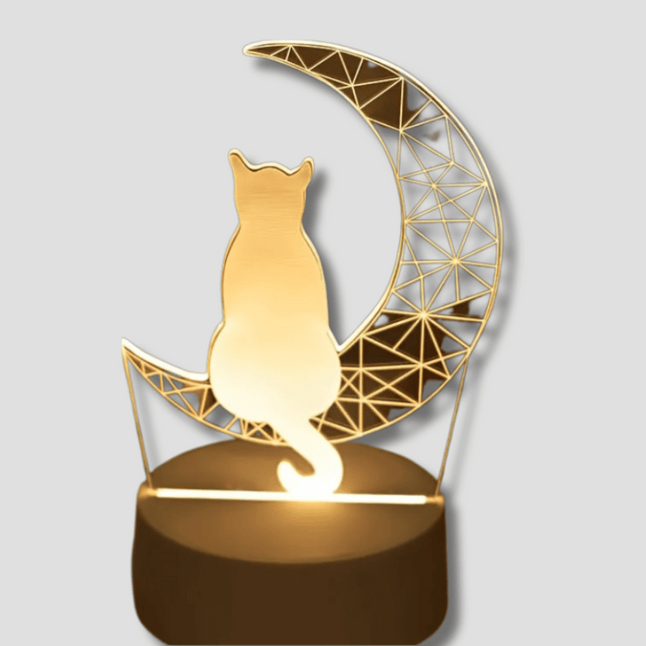 Skanto | LunaCat - 3D Nattlampe med Måne Design