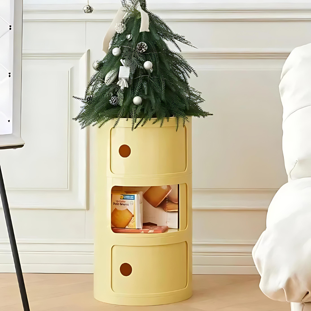 Skanto | Vase-formet Sidebord med Oppbevaringsrom