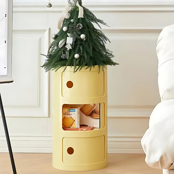 Skanto | Vase-formet Sidebord med Oppbevaringsrom