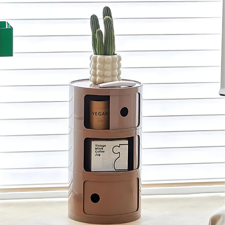 Skanto | Vase-formet Sidebord med Oppbevaringsrom