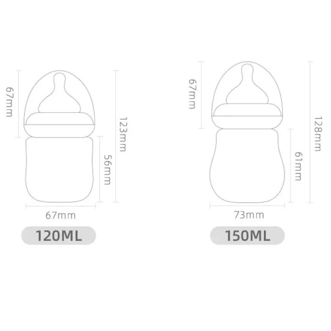 Norvo | Babyflaske med myk smokk – BPA-fri anti-kolikks-flaske for nyfødte