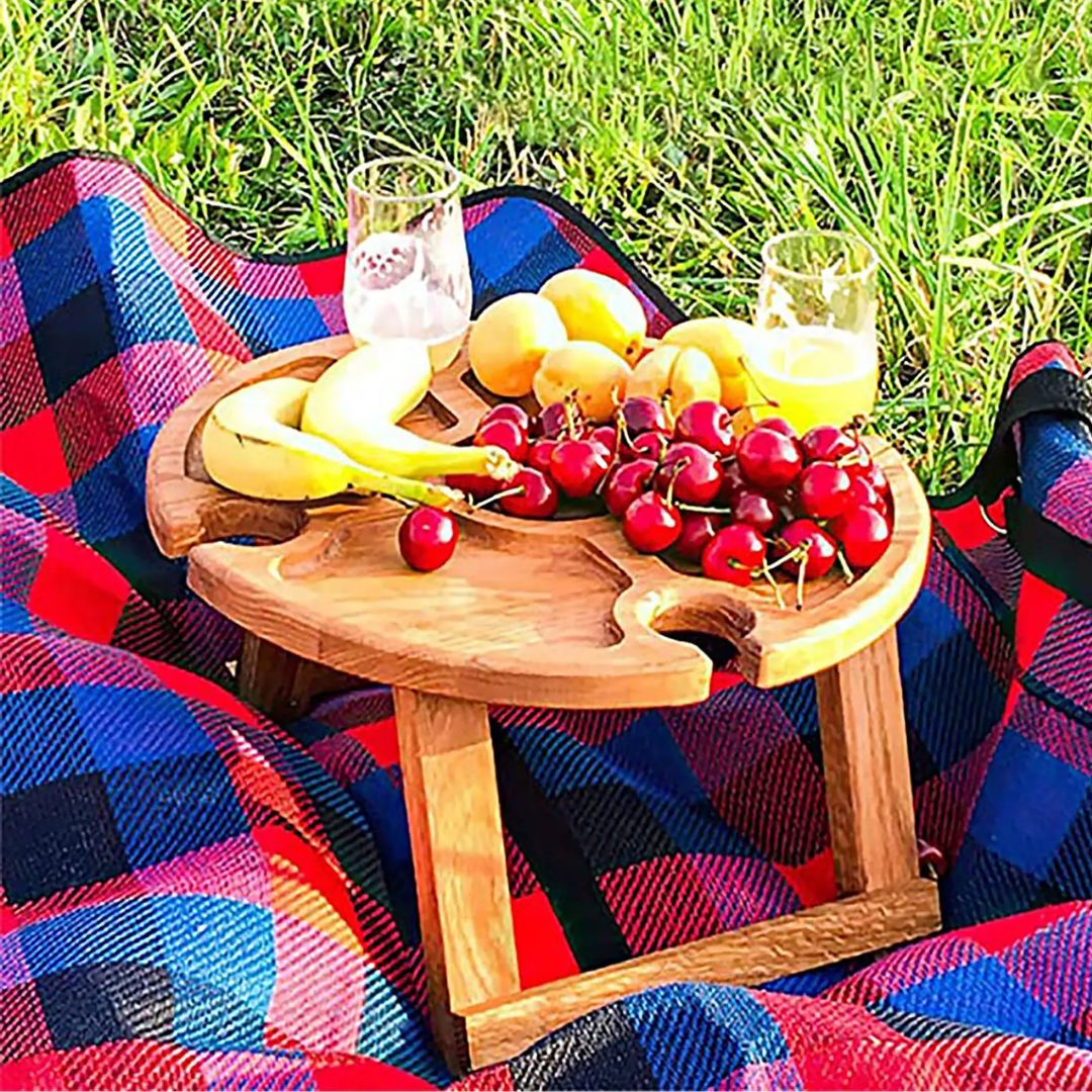 CheeseBoard Delights – Stilig Tre Piknik Tilbehør