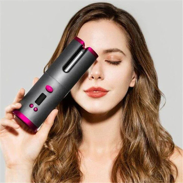 Skanto | PerfectCurl Automatisk Krøll Styler | Trådløs og Oppladbar for Perfekte Krøller