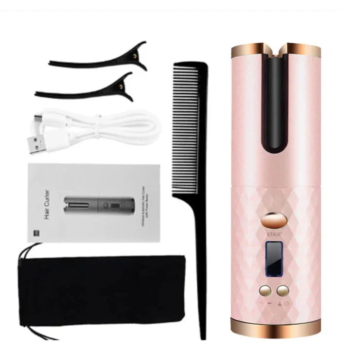 Skanto | PerfectCurl Automatisk Krøll Styler | Trådløs og Oppladbar for Perfekte Krøller