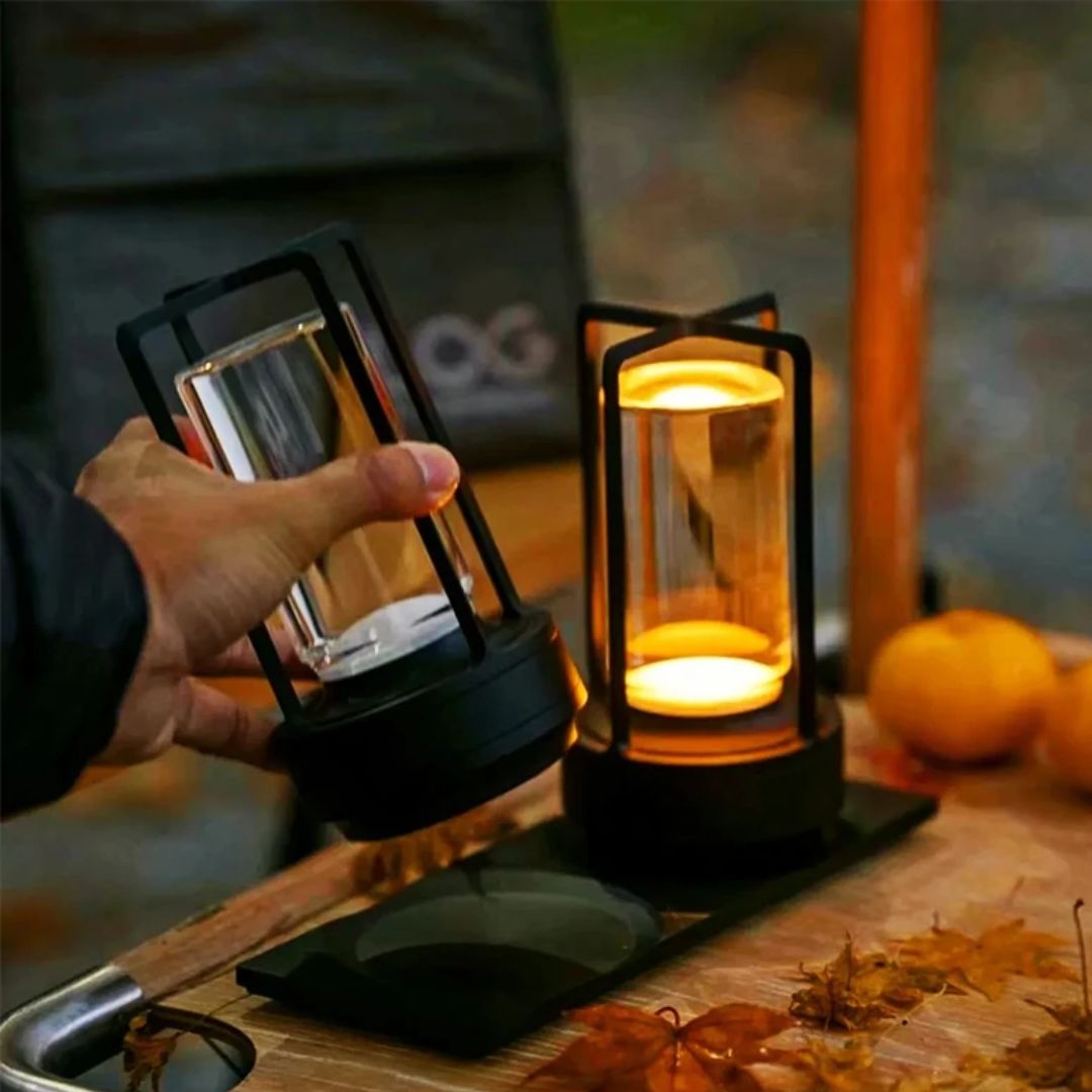 Clary LED Trådløs Retro Metall Bar Skrivebord Lampe | Skanto