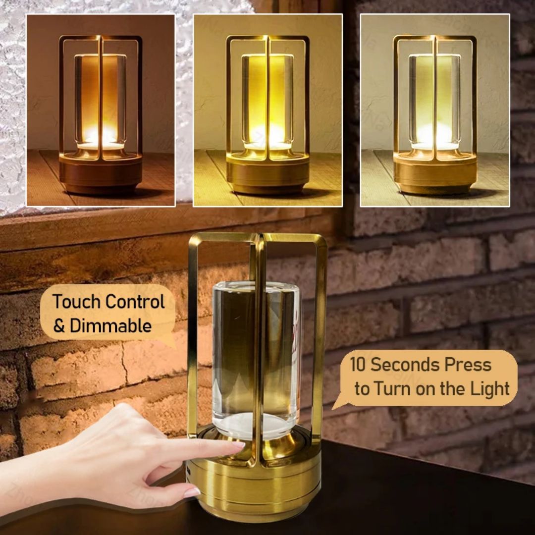 Clary LED Trådløs Retro Metall Bar Skrivebord Lampe | Skanto