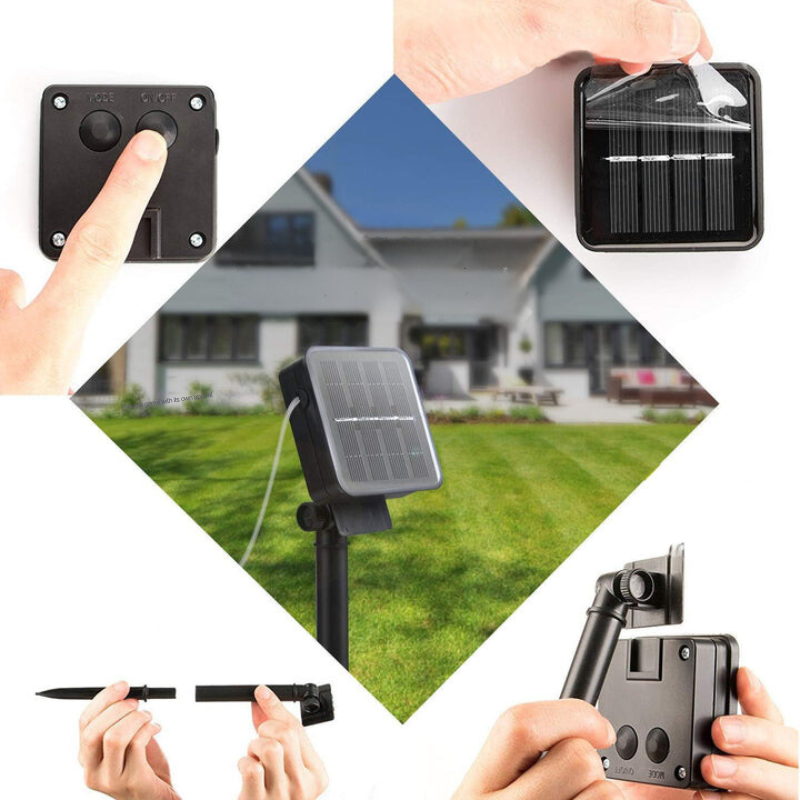 Norvo | Marokkanske vanntette sollyskjeder, l 12 meter, 100 LED-pærer, l 8