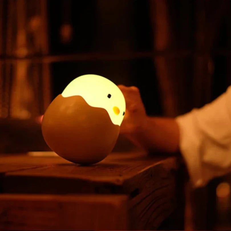 Skanto | Kylling Nattlampe for Barn – Søt LED Lampe i Eggdesign for Barnerommet