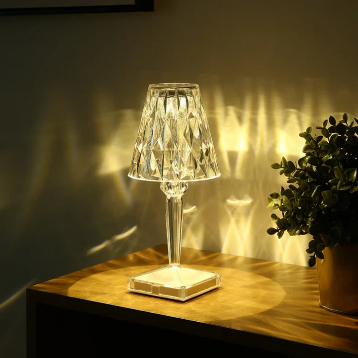 Chic bordlampe med krystalldesign - CrystalLuxe | Skanto