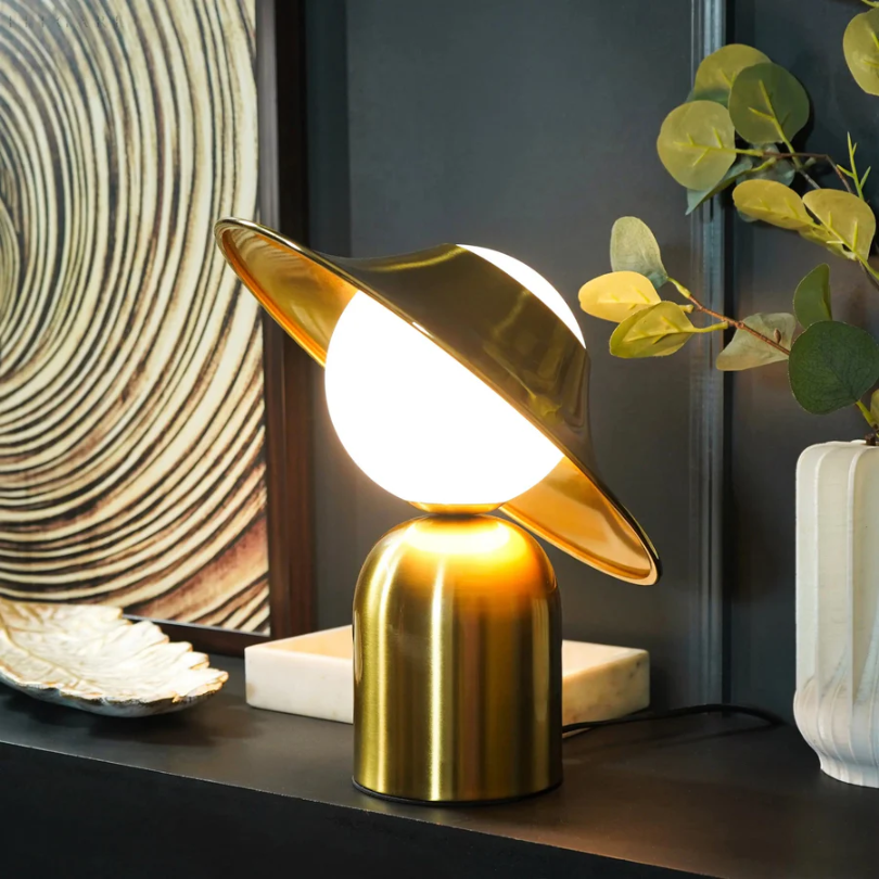 Skanto | Luksus Metall Bordlampe - GoldAura