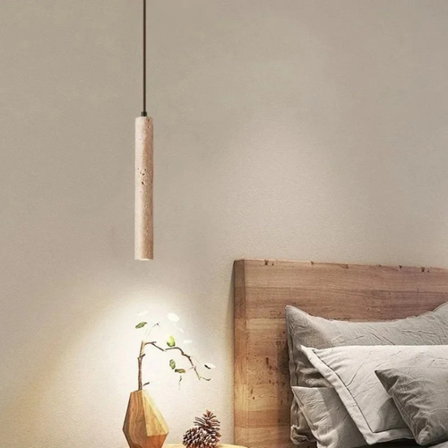 LumoLine – Wabi-Sabi Travertine LED Kandelaber Skanto