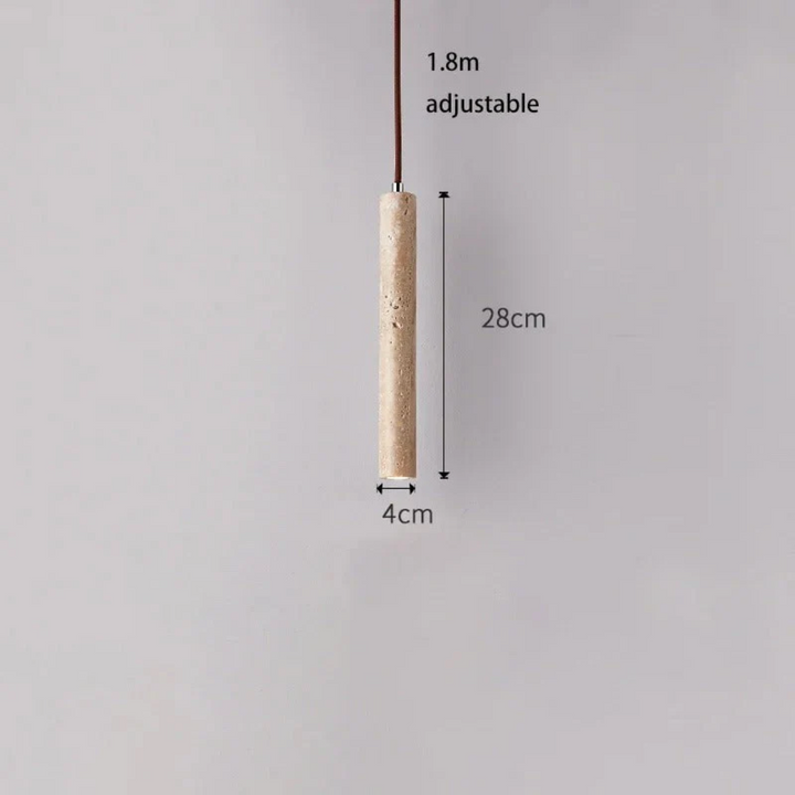 LumoLine – Wabi-Sabi Travertine LED Kandelaber Skanto