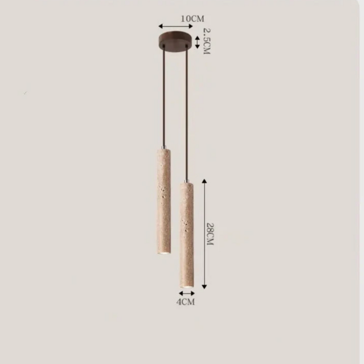 LumoLine – Wabi-Sabi Travertine LED Kandelaber Skanto