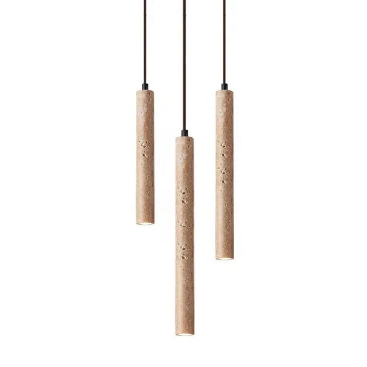 LumoLine – Wabi-Sabi Travertine LED Kandelaber Skanto