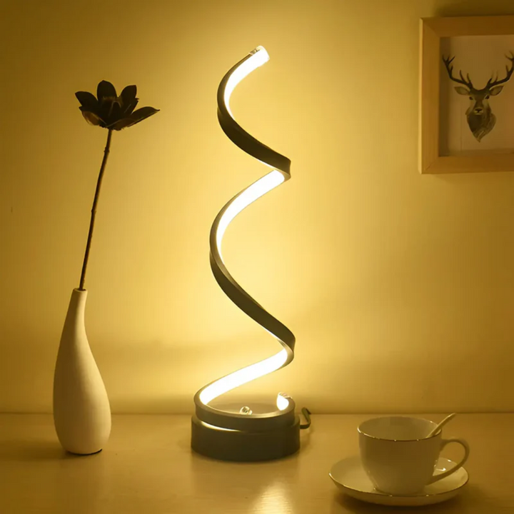 Skanto | Dimbar Moderne Spiral Bordlampe - LumaSpiral