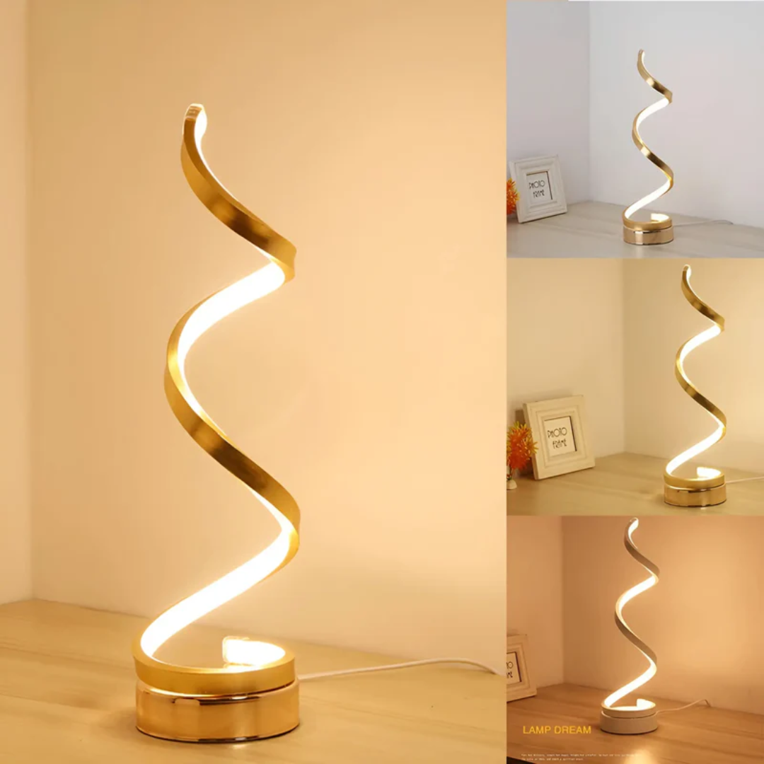 Skanto | Dimbar Moderne Spiral Bordlampe - LumaSpiral