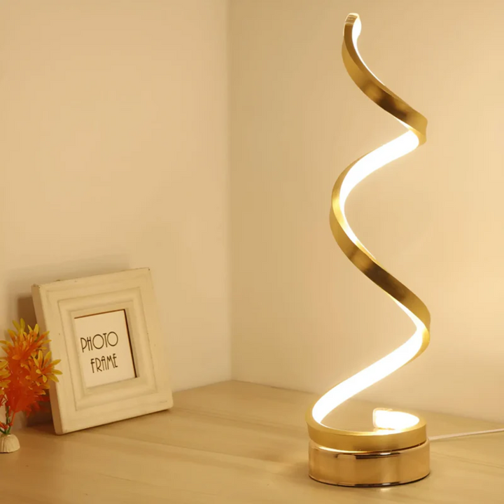 Skanto | Dimbar Moderne Spiral Bordlampe - LumaSpiral