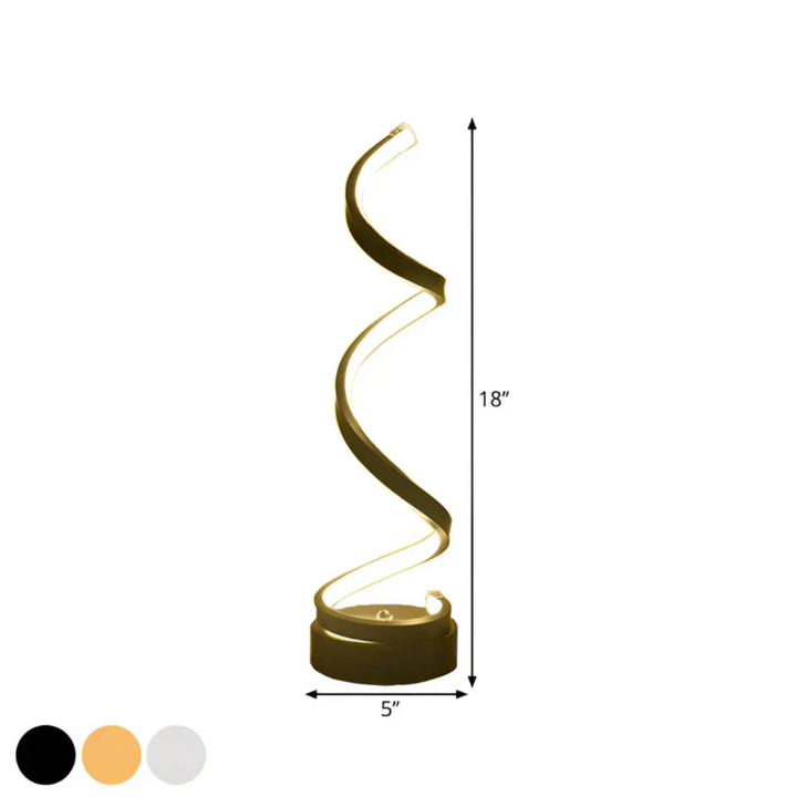 Skanto | Dimbar Moderne Spiral Bordlampe - LumaSpiral