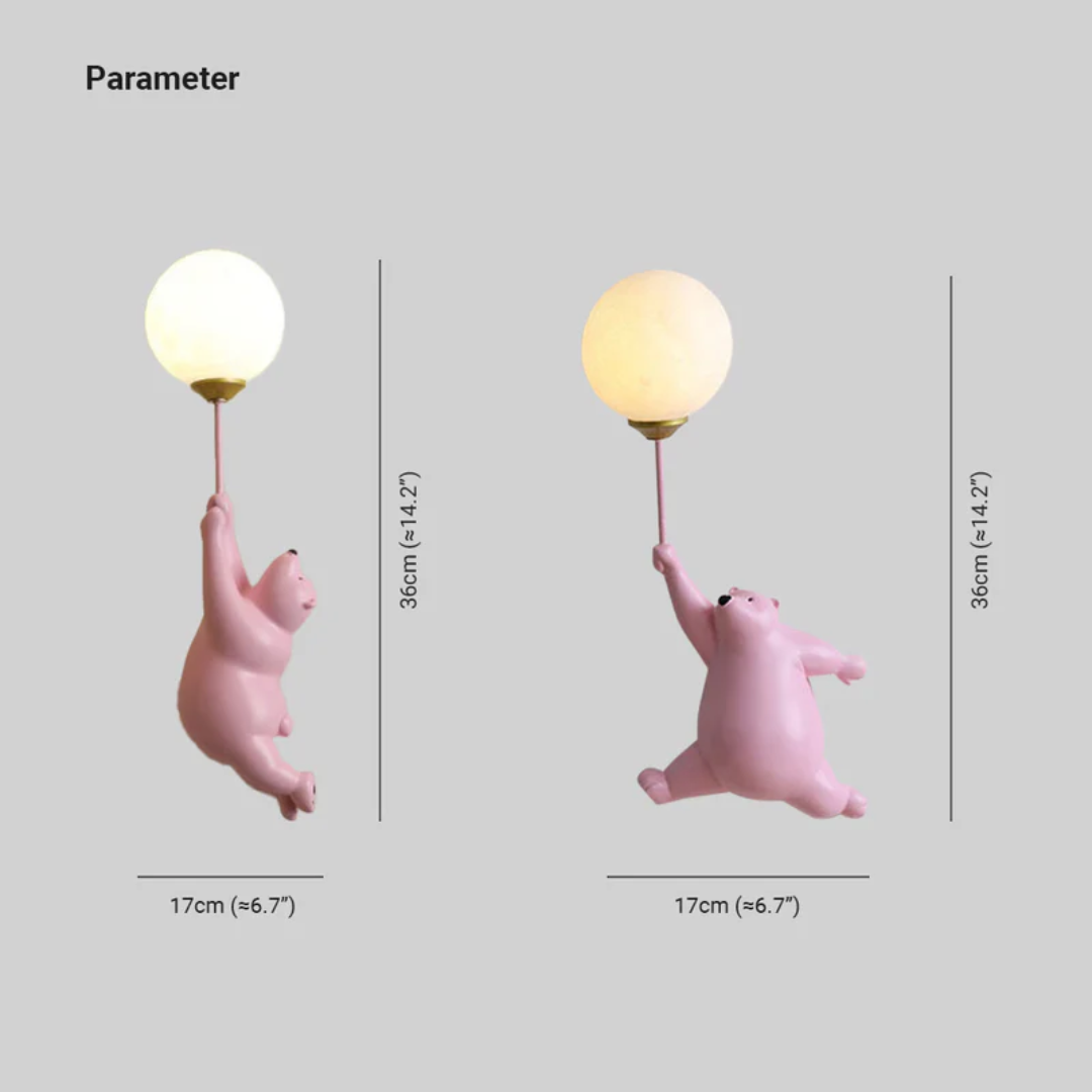 Designer Bear LED Vegglampe - TeddyGlow | Skanto