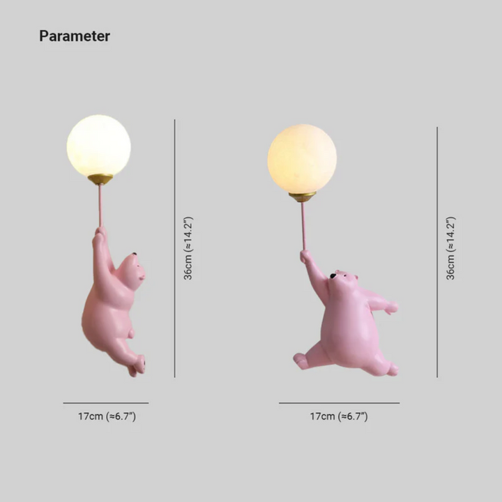 Designer Bear LED Vegglampe - TeddyGlow | Skanto