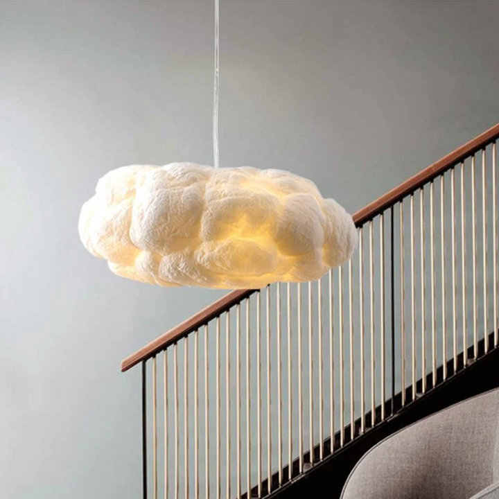Designer Cloud LED Pendellampe Hvit PVC/Bomull - Nimbus | Skanto