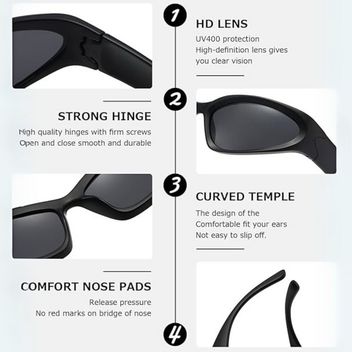 Polarized Sport Sunglasses - SwiftWrap | Skanto