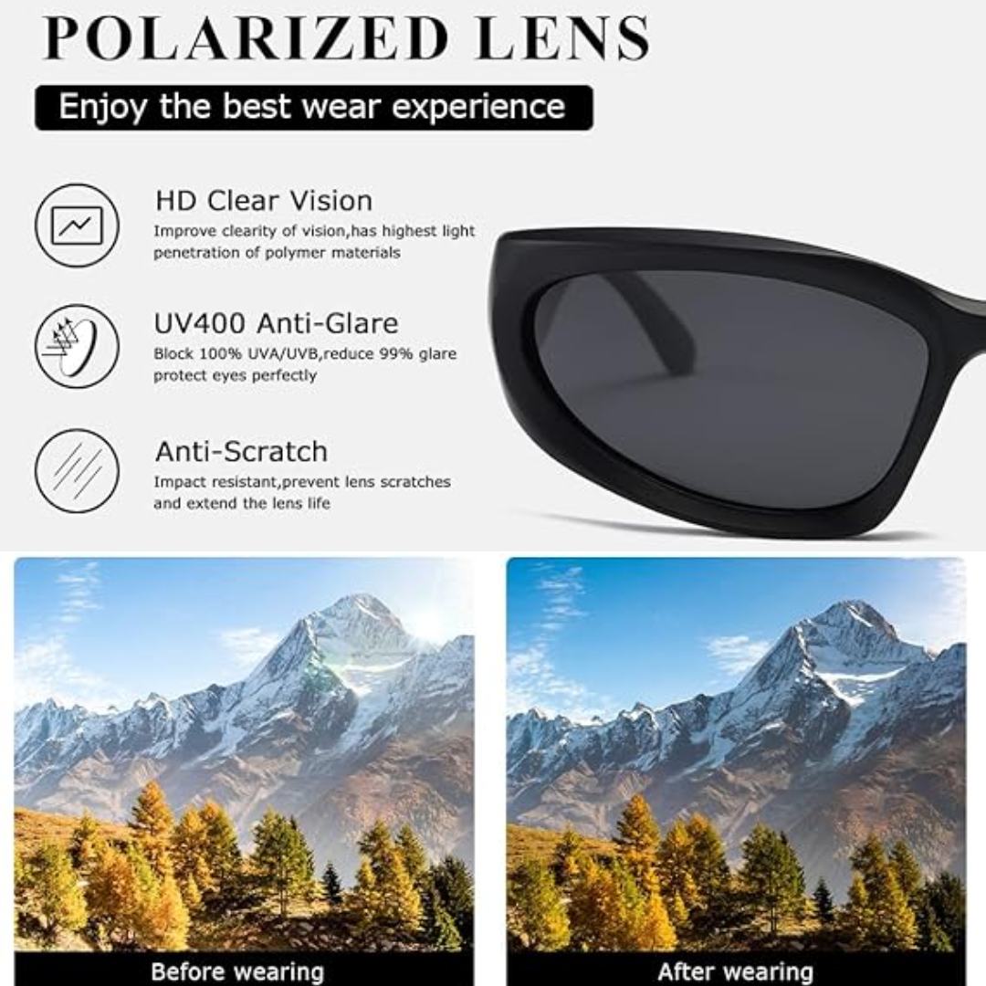 Polarized Sport Sunglasses - SwiftWrap | Skanto