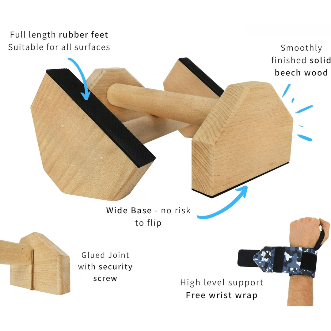 Skanto | wooden push-up bars for stable calisthenics training
