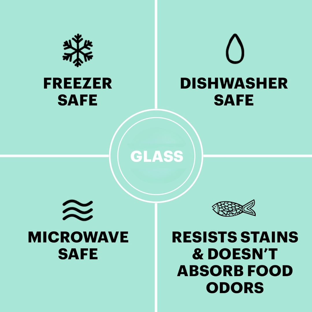 Norvo | Stykke Matoppbevaringssett - BPA-fritt, lufttett for fersk mat og effektiv organisering