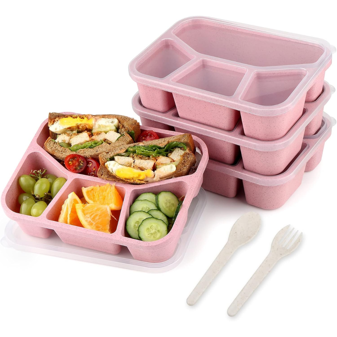 BentoBox – Sett med 4 Snacksbokser med Avdelinger