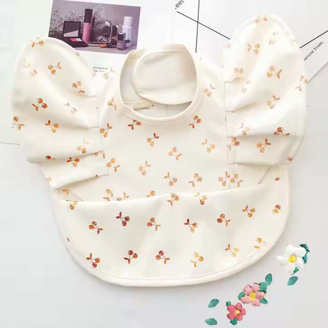 Norvo | Baby smekke med ermer – Vanntett spise smekke med fanglomme