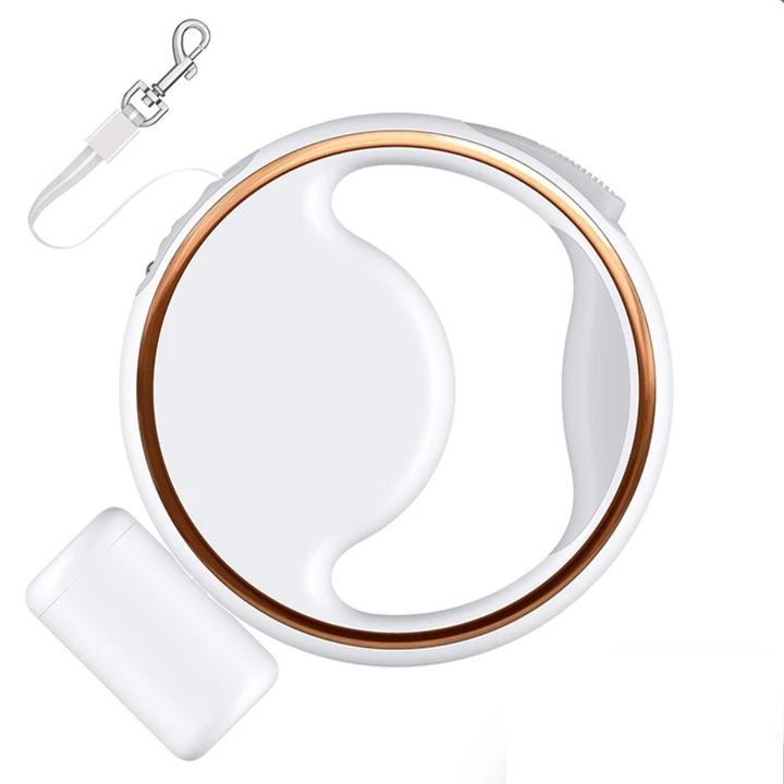 Skanto | Automatisk hundesnor med LED-lampe og avfallssekkholder for stressfrie turer