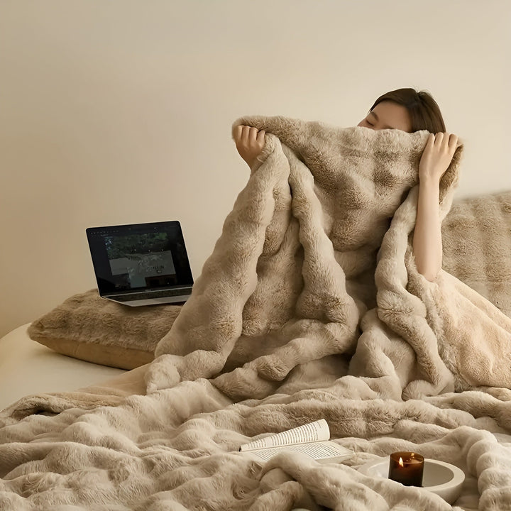 Fleece og fleece-teppe – Ekstra myk & varm | Perfekt for sofa og soverom | Skanto