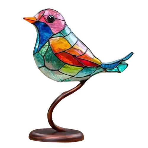 Skanto | Fargede Fugler På Gren Dekorativ Figur - ColorBirds