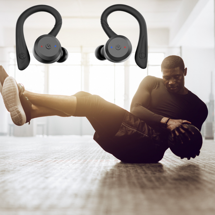 Wasserdichte AudioActive Sport-Ohrhörer – 20 Stunden Wiedergabezeit og Bluetooth