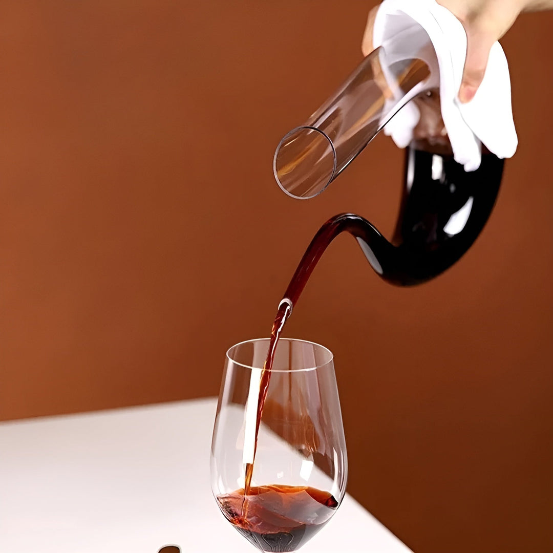 Vinkaraffel med aerator - HåndSkantoåst og stilig - 1500 ml for bar og hjem - Skantoyfritt glass | Skanto