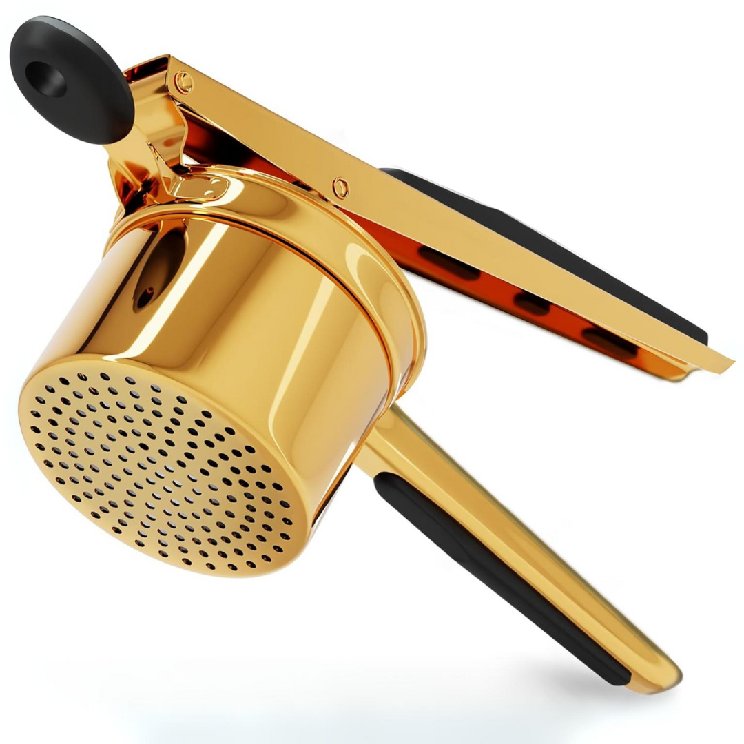 Norvo | PureMasher Pro Rustfritt Stål Potetmoser 15oz | Ekstra Stor Kapasitet | For Potetmos, Grønnsaker & Frukt | Klumpfri & Holdbar