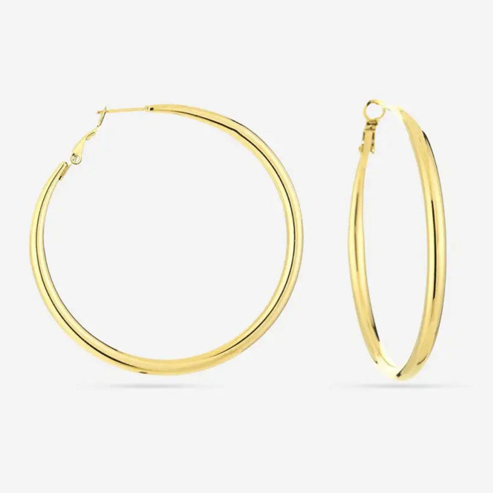 Elegant gull hoop øredobber (60 mm) | Luksus tilbehør for en stilfull look Skanto