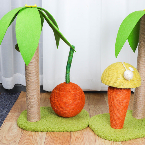 Cat Palm Sisal Kratsetre med Oransje Boligtopp
