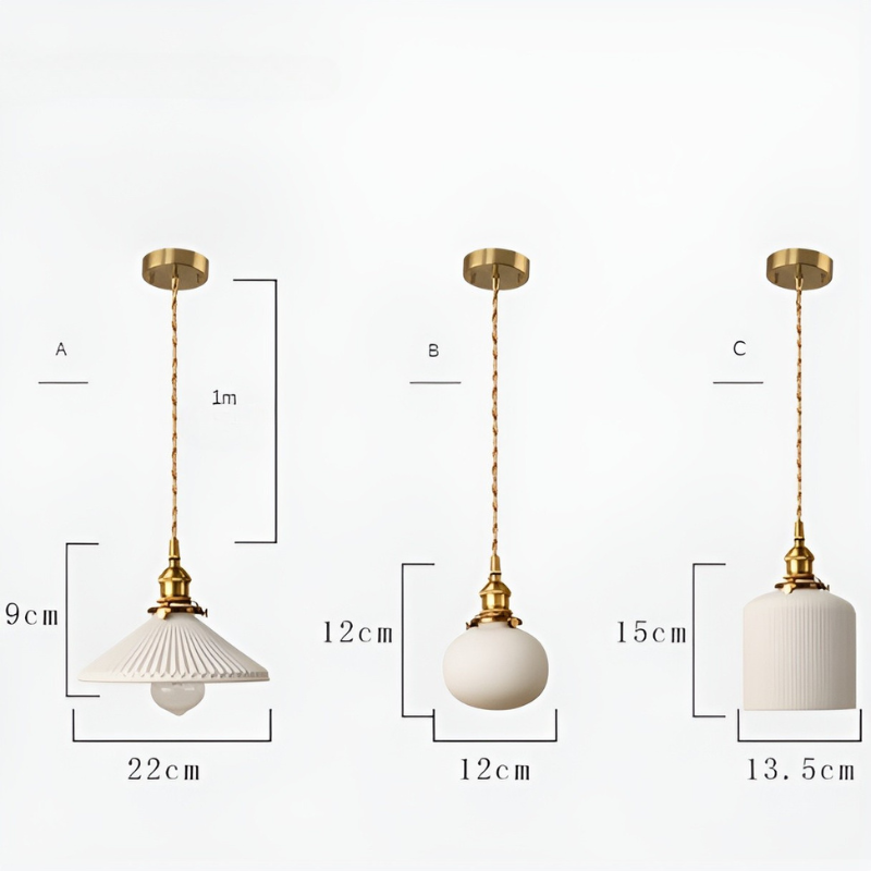 AmberZen Light – Vintage Ceramic Glass Pendant Light | Skanto