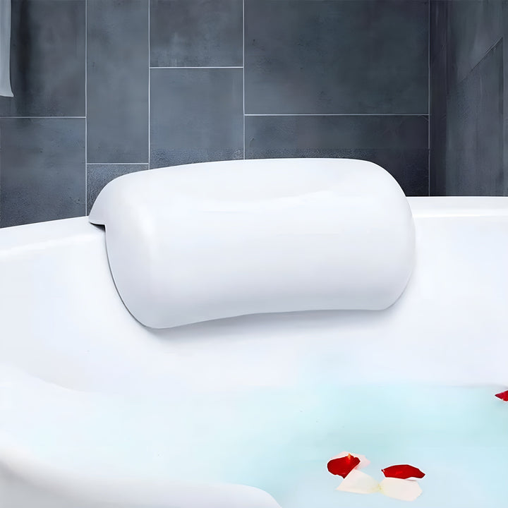 Badekarputer – vanntette og sklisikre | Zacht hoofd- og rugkussen van traagschuim met zuignappen