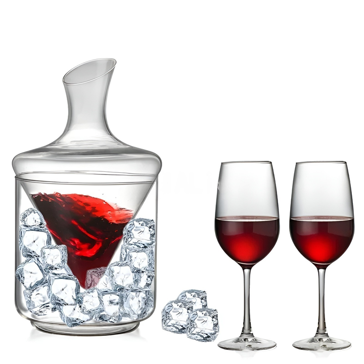 Whisky Karaffel med Isbøtte – Skantoykrystallfri Premiumglass | Stilig Sett for Whisky, Vodka & Brandy | Skanto