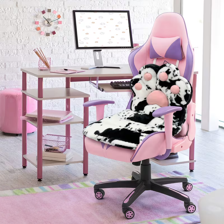 L-formet kattepotepute – kosete og myk | Fluffy sittepute for spillstoler og sofaer