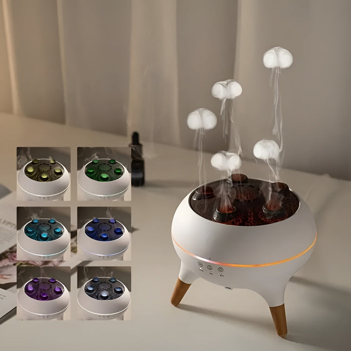 Aroma diffuser i manetform - fargeendring og fjernkontroll |Luftfukter for hjem og kontor | Skanto