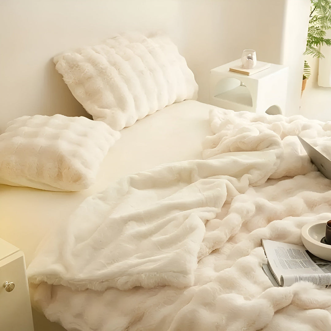 Fleece og fleece-teppe – Ekstra myk & varm | Perfekt for sofa og soverom | Skanto