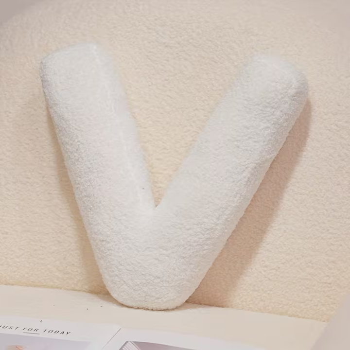 Hvit Bokstav Dekorativ Pute – Myk Og Allsidig | Kreative Puter For Sofaen Og Sengen | Skanto