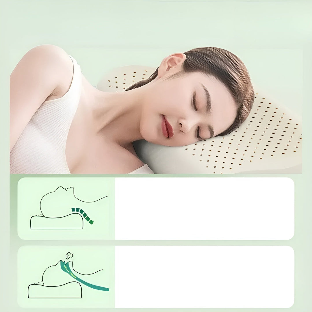 Thai Naturlatex Nakkepute – Ergonomisk og Pustende | Perfekt for en Avslappende Søvn | Skanto