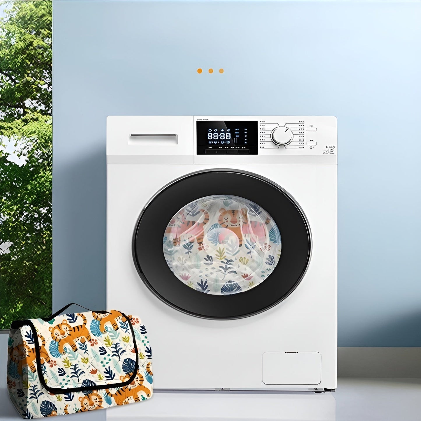 Norvo | Sammenleggbar Babyleketeppe Wanderlino | Polstret & Vanntett | For Utendørs & Hjem | Inkl. Bæreveske